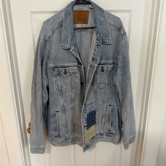 Men/Women Levi's Patchwork Denim Trucker Jacket Size 3XL - Picture 2 of 10